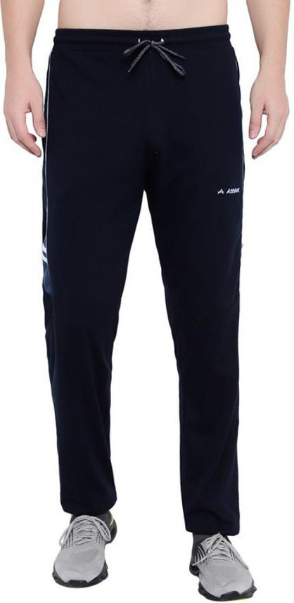 A Solid Men Blue Track Pants - Buy A 