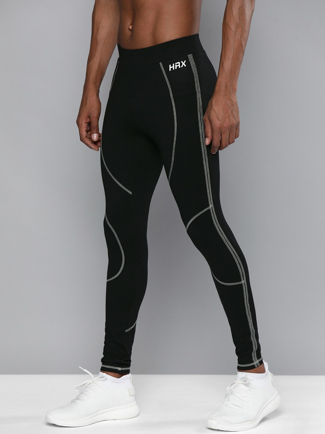 Hrithik Roshan Solid Men Black Tights 