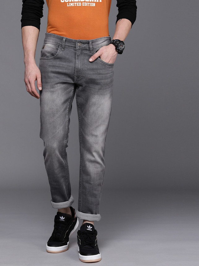 WROGN Slim Men Grey Jeans - Buy WROGN 