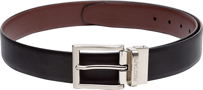 RED TAPE Men Black Genuine Leather Belt 