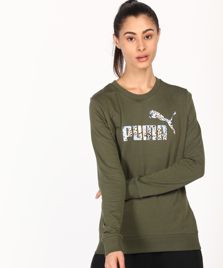 puma full sleeve printed women sweatshirt