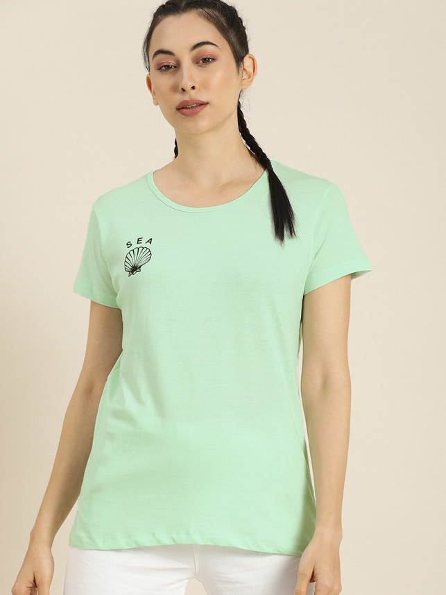 Moda Rapido Solid Women Round Neck 