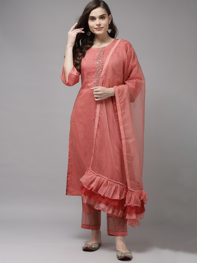 Indo Era Women Kurta and Trousers Set 