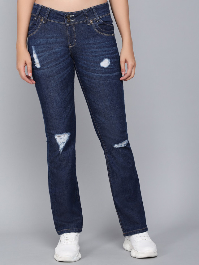 GUTI Boot-Leg Women Blue Jeans - Buy 
