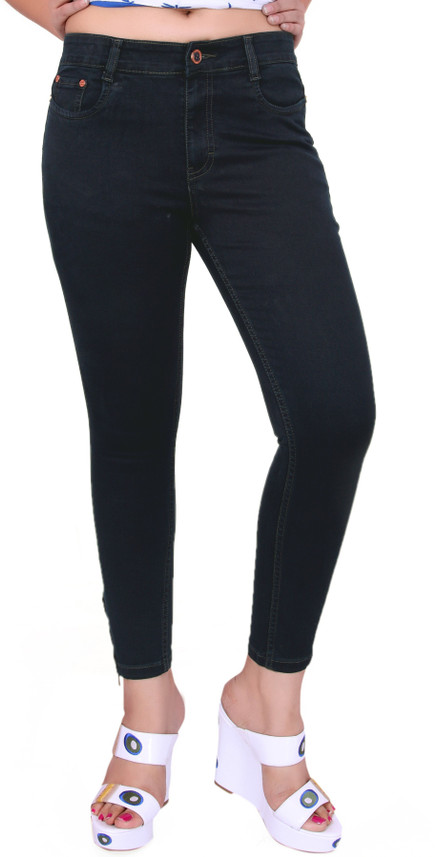 Fck-3 High Waist Ankle Fit Jeans Pant 