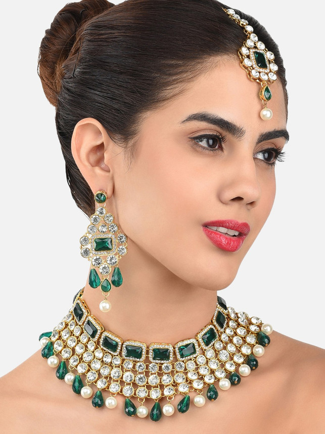 Buy ZAVERI PEARLS Stone Dangle Earring 