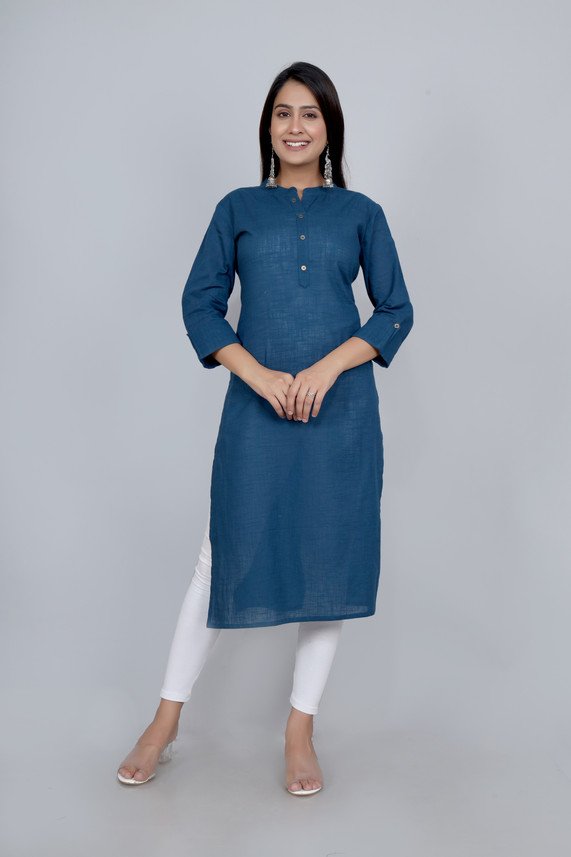 kk creation Women Solid Straight Kurta 