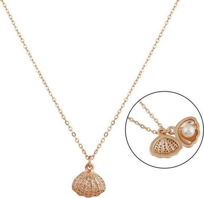 SIZOX1 sea shell necklace Pearl Gold 