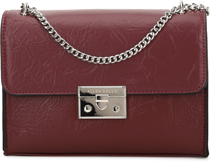 Allen Solly Maroon Sling Bag Sling Bags 