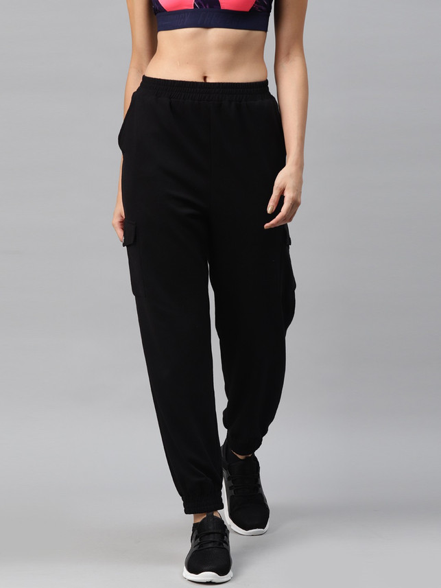 LAABHA Solid Women Black Track Pants 
