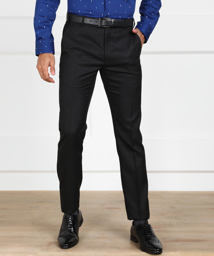 Raymond Slim Fit Men Black Trousers 