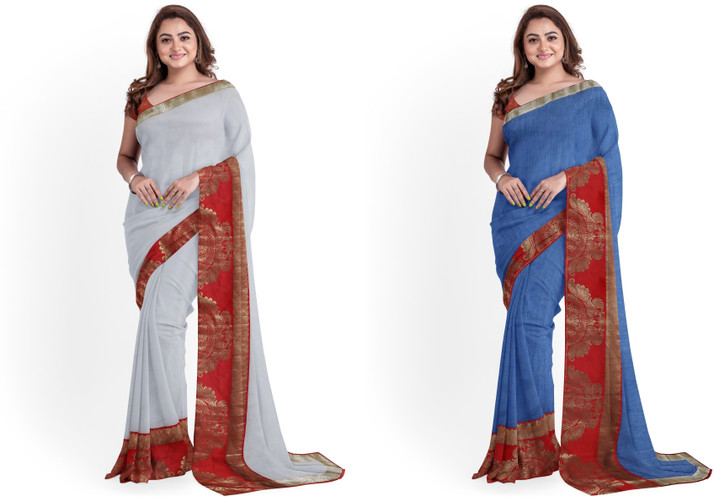 Chanderi Cotton Blend Grey 