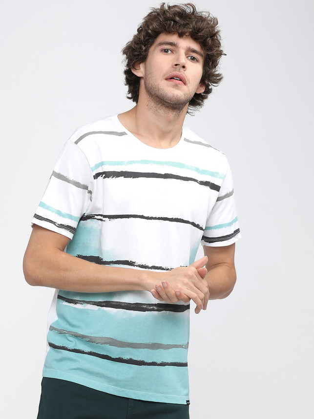 HIGHLANDER Striped Men Round Neck 