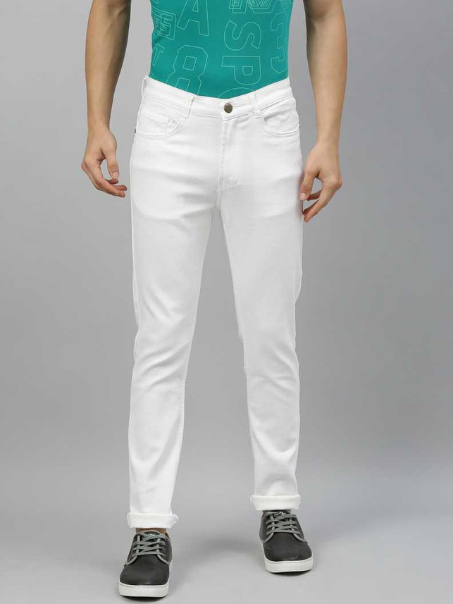 RUDRA MEGHA MART Slim Men White Jeans 
