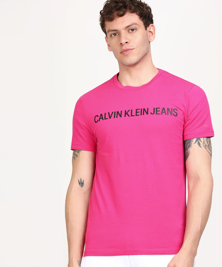 Calvin Klein Jeans Printed Men Round 