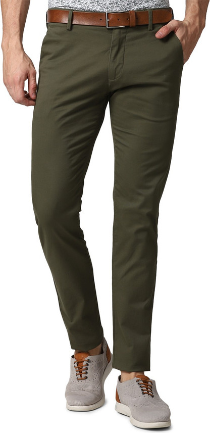 PETER ENGLAND Slim Fit Men Green 