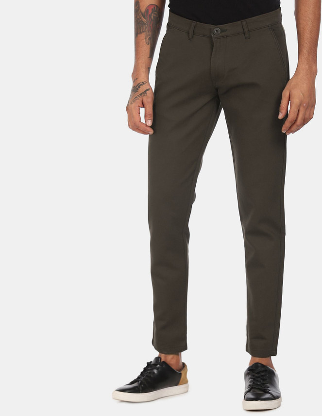 RUGGERS Regular Fit Men Green Trousers 