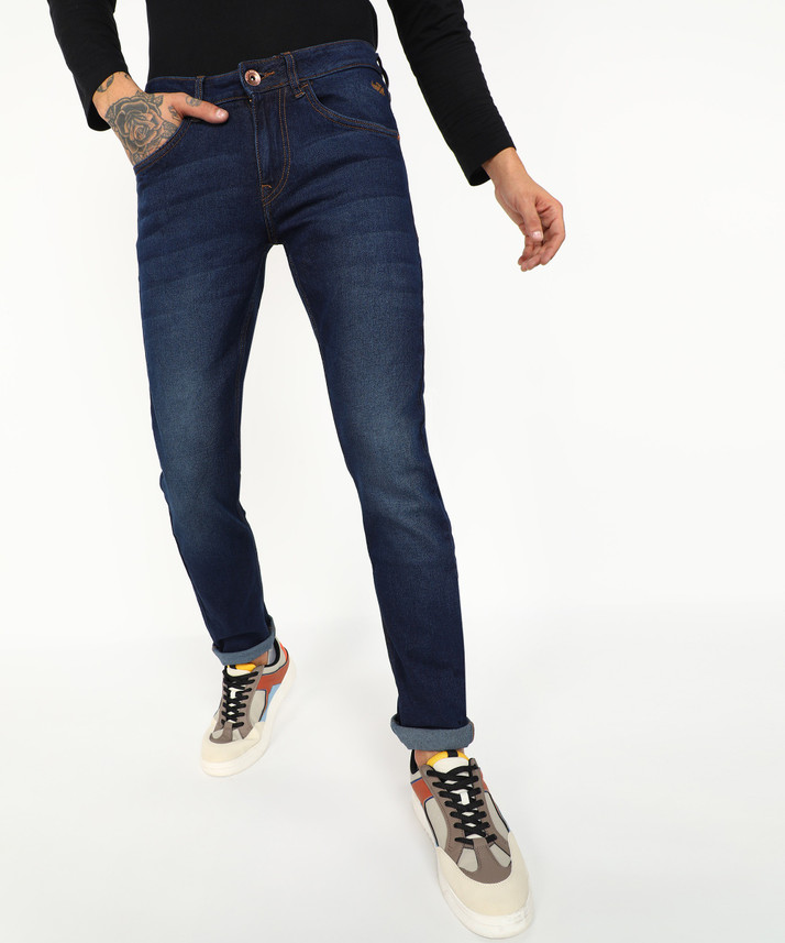 slim straight flex jeans