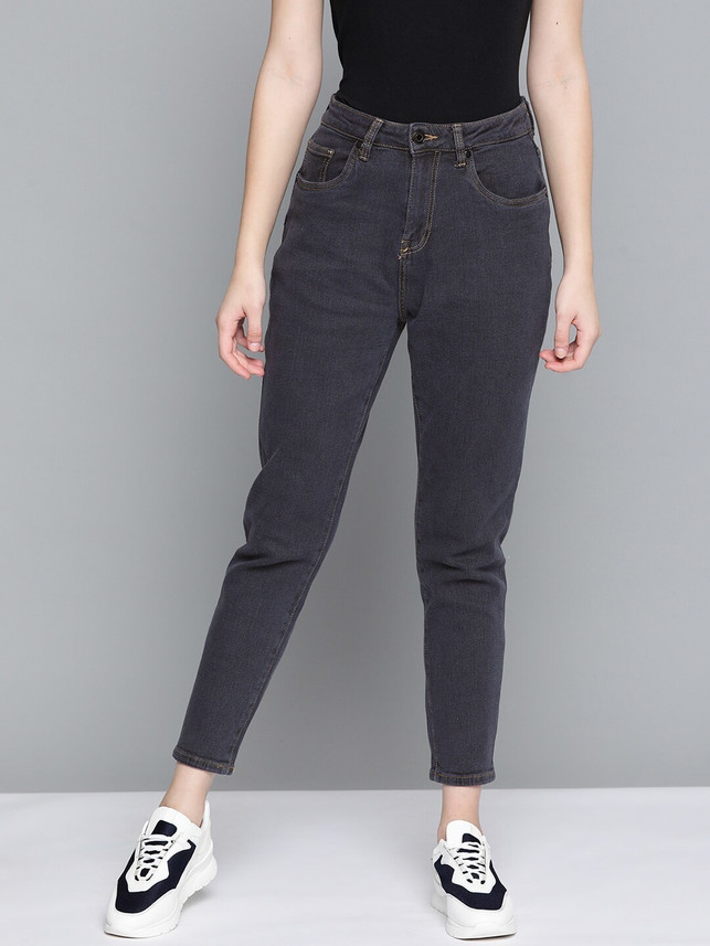 HARVARD Boyfriend Women Black Jeans 