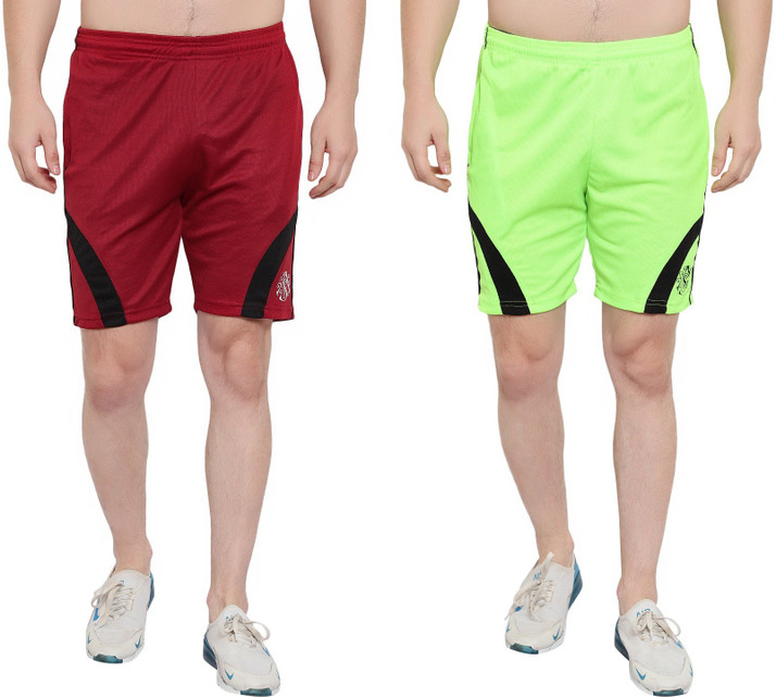 OORA Washed Men Maroon, Light Green 