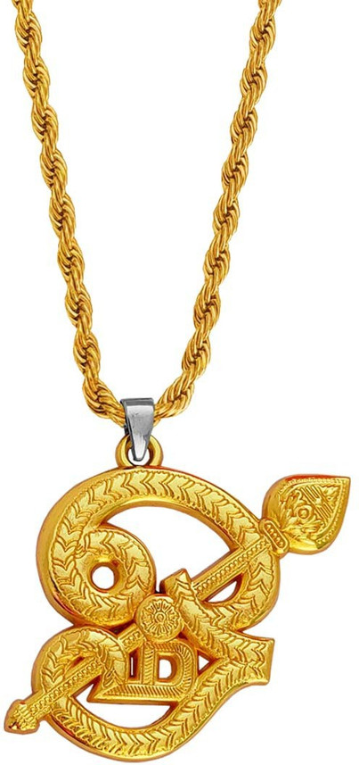 Unisex Rhodium Brass Pendant 
