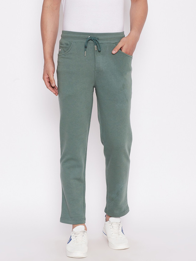 DUKE Solid Men Green Track Pants - Buy 