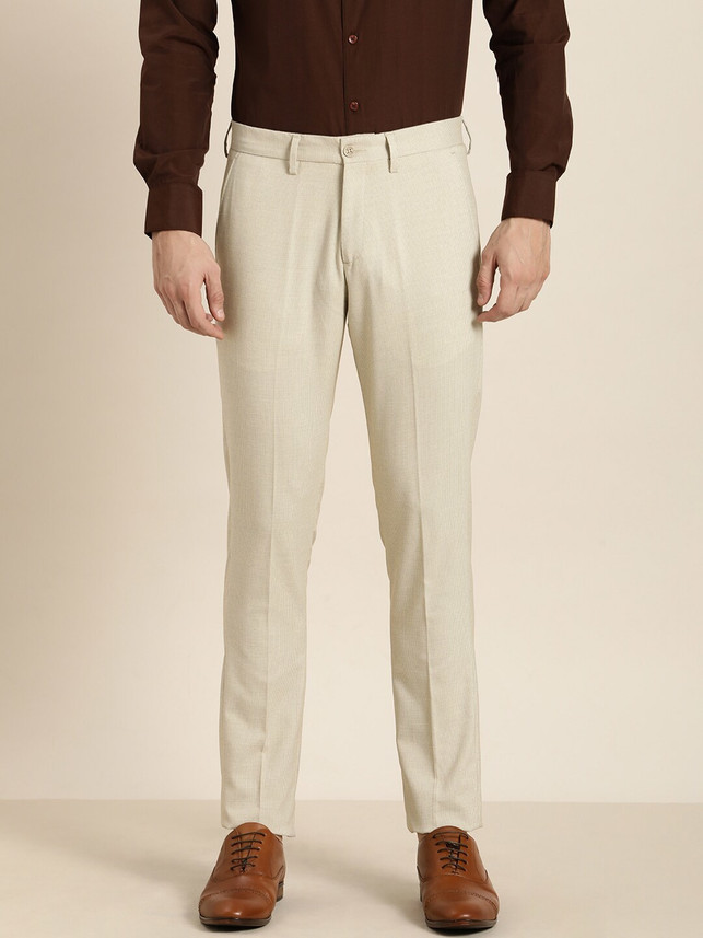 INVICTUS Regular Fit Men Beige Trousers 