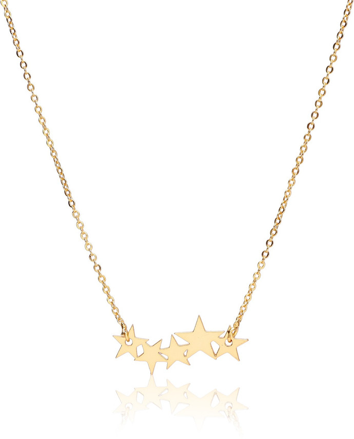 ELLIPSTORE 5 Star Necklace Gold-plated 