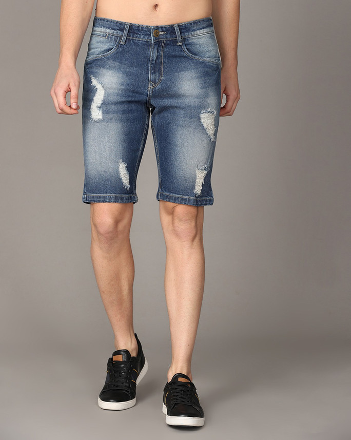 Jean Cafe Washed Men Denim Blue Denim 