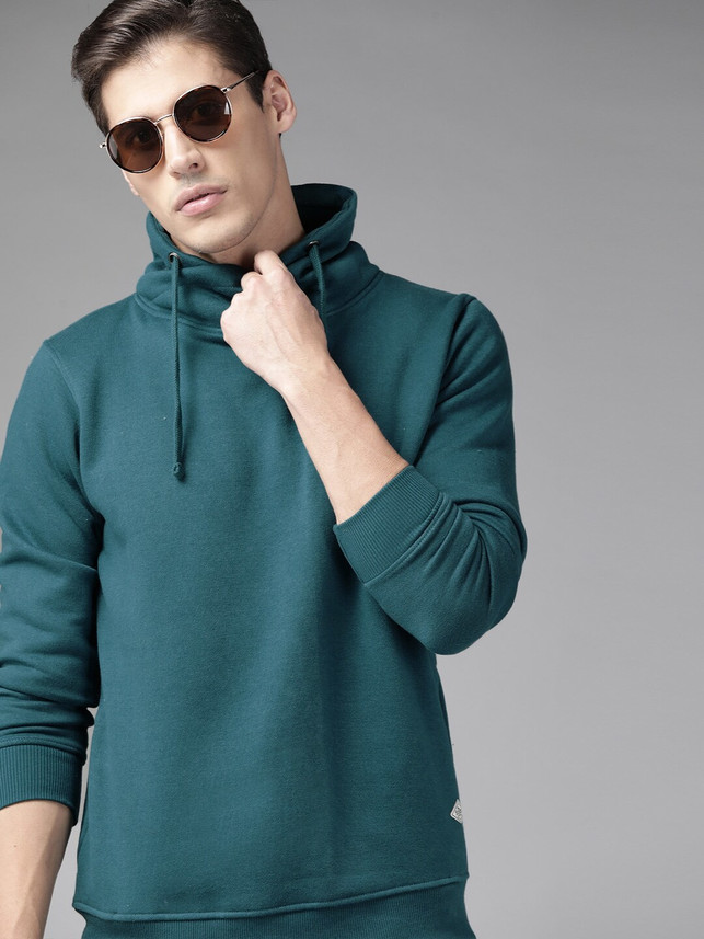 Sleeve Solid Men Sweatshirt 