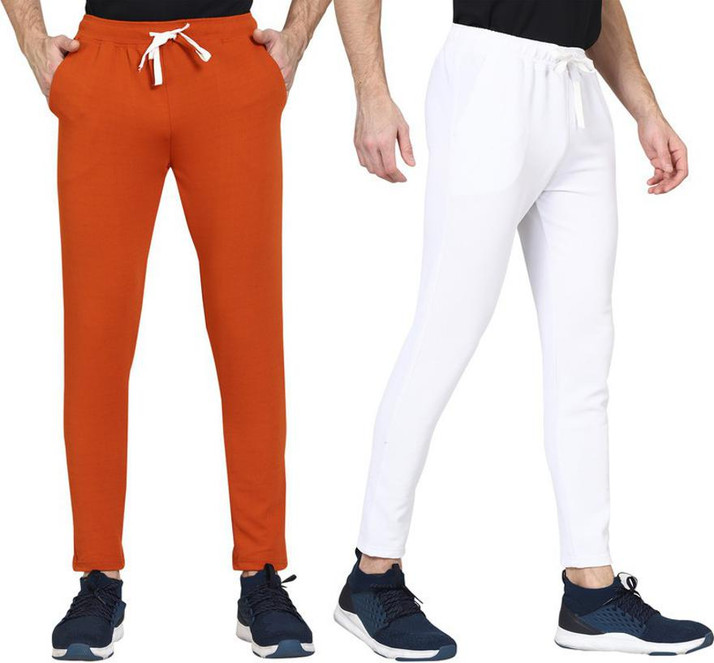 Alday Solid Men White, Orange Track 