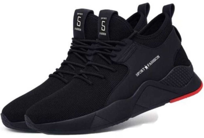 black running shoes fashion