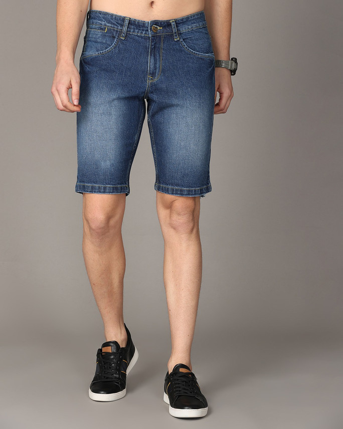 Jean Cafe Solid Men Denim Dark Blue 