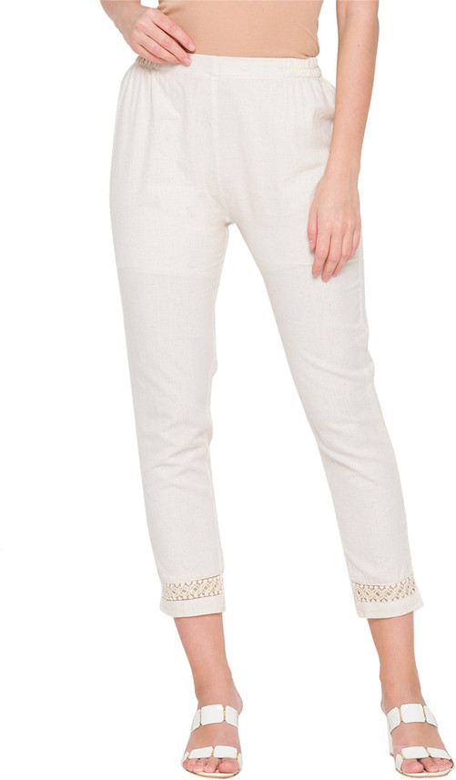 Zola Regular Fit Women Beige Trousers 