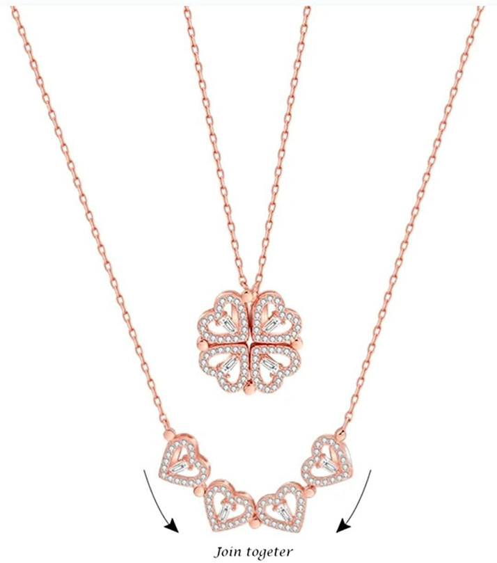 SILVOSWAN Valentine day Gift Heart Four 