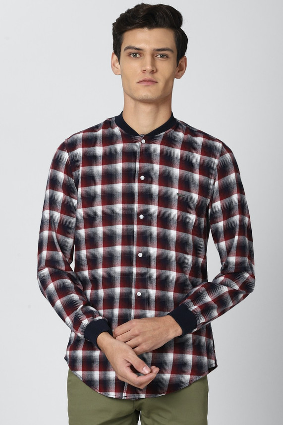 PETER ENGLAND Men Checkered Casual Dark 