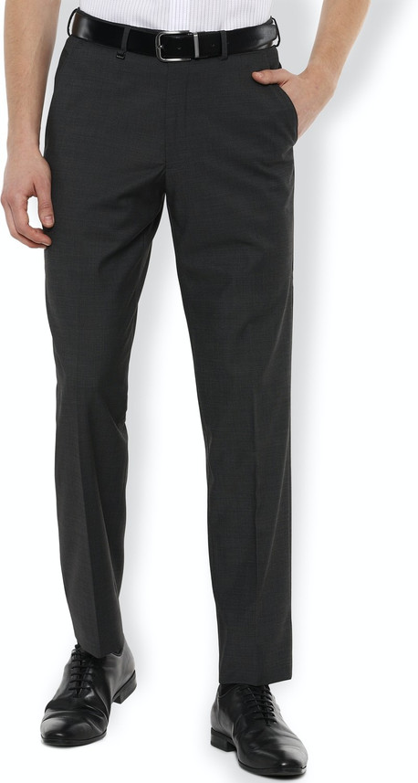 VAN HEUSEN Regular Fit Men Black 