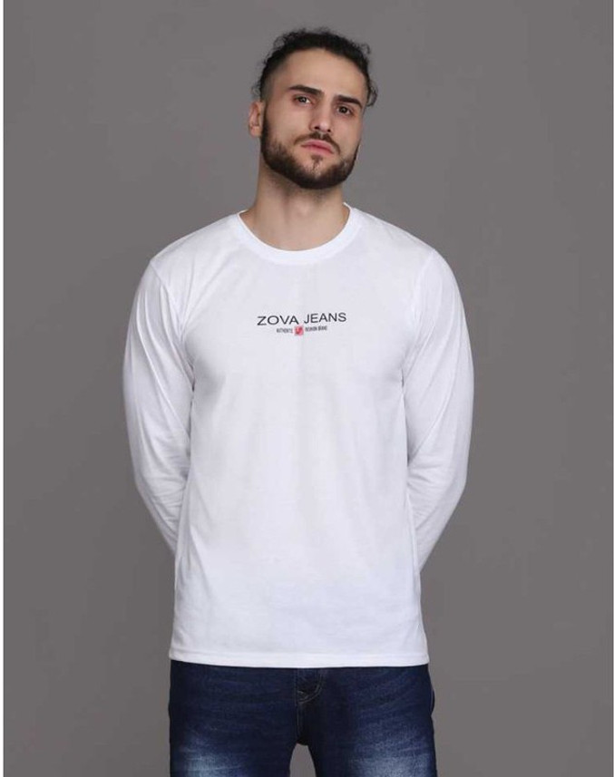 INKKR Printed Men Round Neck White T 