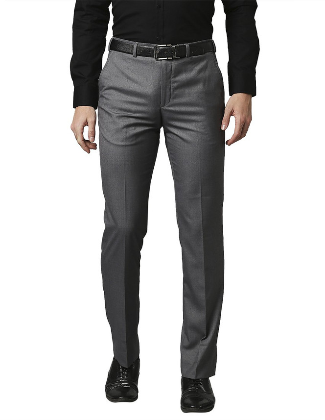 PARK AVENUE Relaxed Men Grey Trousers 