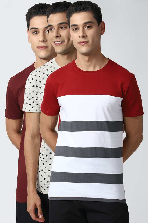PETER ENGLAND Color Block Men Round 