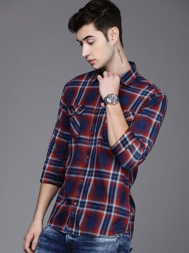 VOI JEANS Men Checkered Casual 