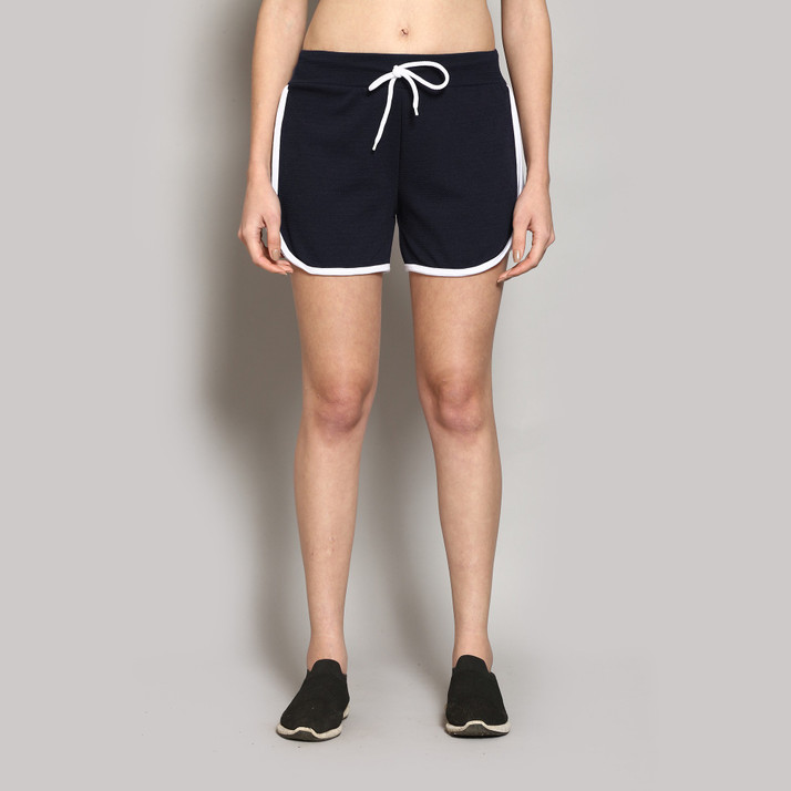 PAMMY Striped Women Blue Dolphin Shorts 