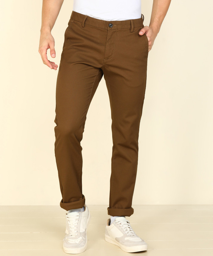 Arrow Sport Slim Fit Men Green Trousers 