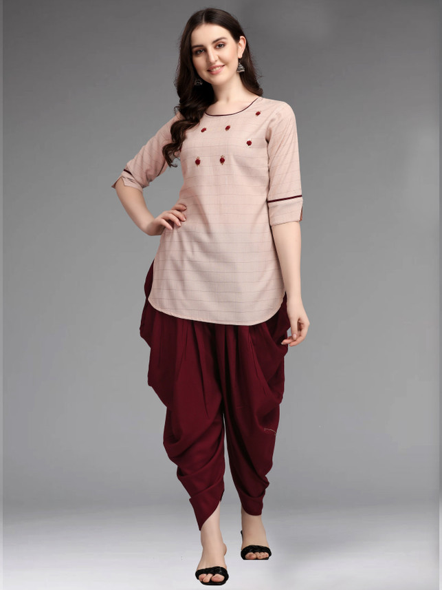 PZERA Women Top and Dhoti Pant Set 
