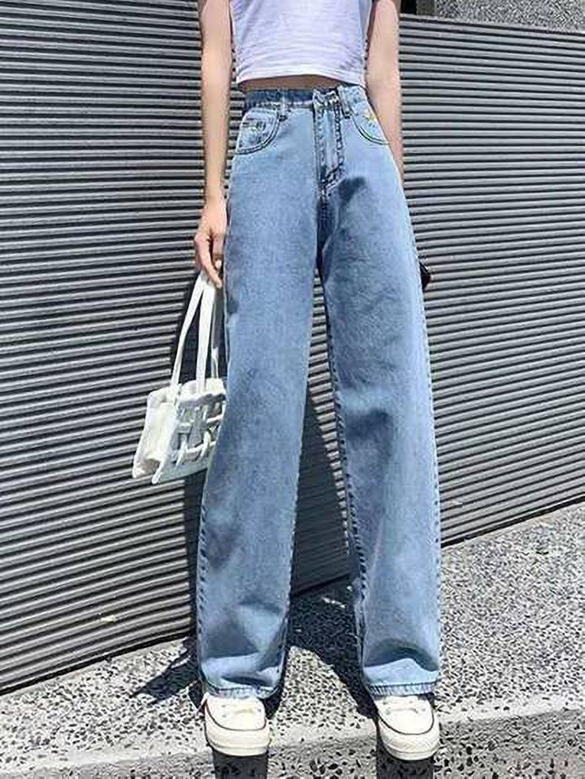Perfect Outlet Flared Women Blue Jeans 