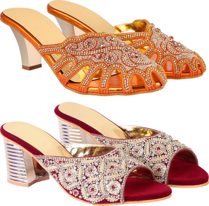 Zionk Women Multicolor Heels - Buy 