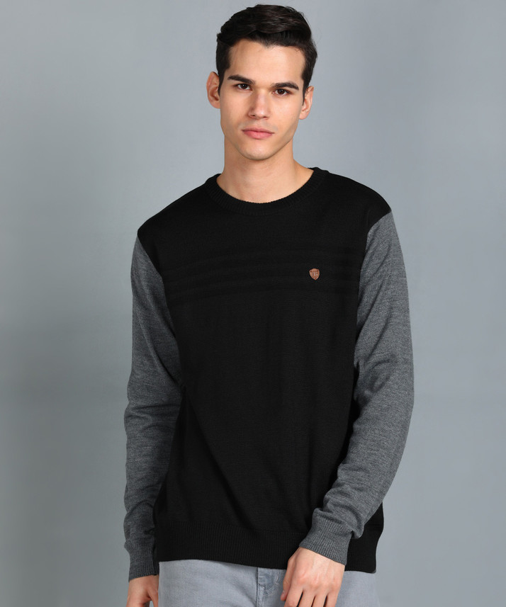 Raymond Solid Crew Neck Casual Men 
