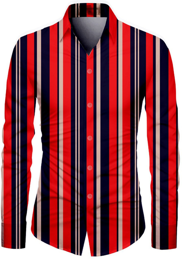 SHANENTERPRISE Polyester Striped Shirt 