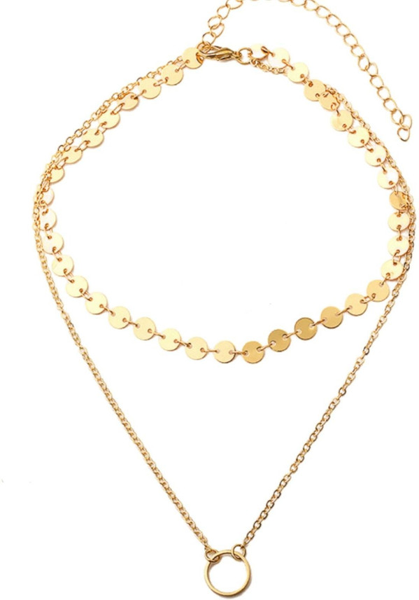FEMNMAS Elegant Golden Layered Coin 