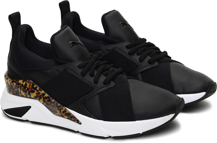 puma muse black and white